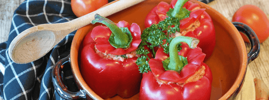 Stuffed Peppers with a cheesy, cream filling